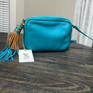 Hobo Renny Aqua Leather Small Crossbody NWT